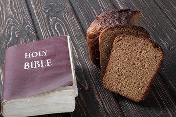 Wall Mural - Bible and bread