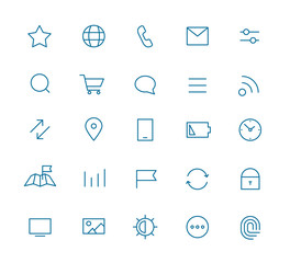 Aufkleber - Modern web and mobile application pictograms collection. Lineart