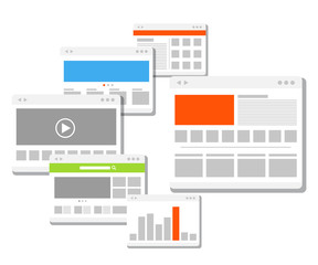 Poster - web site page templates collection