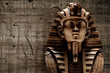 canvas print picture - Stone pharaoh tutankhamen mask
