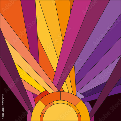 Art Deco Vector Colored Geometric Pattern Art Deco Stained Art Deco Vector Colored Geometric Pattern Art Deco Stained