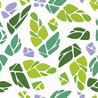 Seamless pattern with cones of hops 