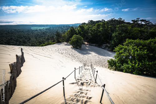 Foto Dune du Pilat at 114 Metres the highest sand dune in Europe near