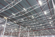 Ceiling Lamps With Diode Lighting In A Modern Warehouse
