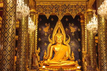 Buddha Statue Inside Wat Phrasimahathat / Buddha Statue Inside Wat Phrasimahathat Phitsanulok Province Thailand.