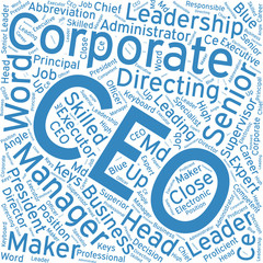 Wall Mural - CEO,Word cloud art  background