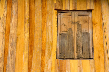 Old wood window wall.