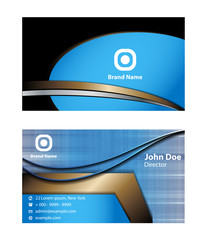 Blue modern business card template
