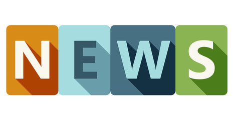 NEWS Overlapping Letters Vector Icon