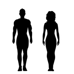 Canvas Print - vector silhouette of couple.