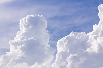 Wall Mural - clouds in blue sky before rain