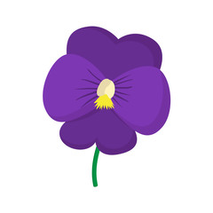violet icon, cartoon style