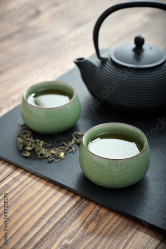 Fresh green tea Canvas Print