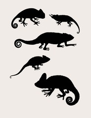 Wall Mural - Reptilian Silhouettes, art vector design