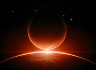 planets in space