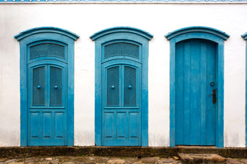 bright colored facade