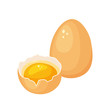 Crack egg with yolk