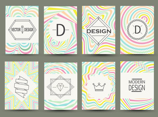 Wall Mural - Set of modern flyer pages.