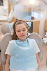 Wall Mural - Young girl at dentist., dental treatment

