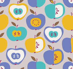 Aufkleber - seamless pattern with apples
