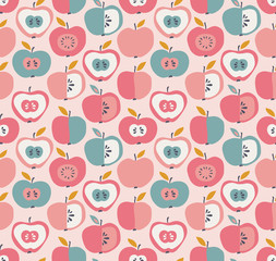 Aufkleber - seamless pattern with apples