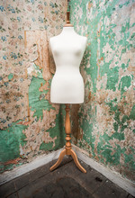 Mannequin Dress Form Vintage Look Grunge Background