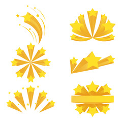 stars burst elements. vector on white background