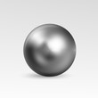 © fosin - Chrome ball realistic isolated on white background