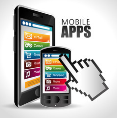 Wall Mural - mobile apps design 