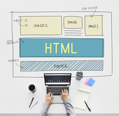 Wall Mural - design html web design template concept
