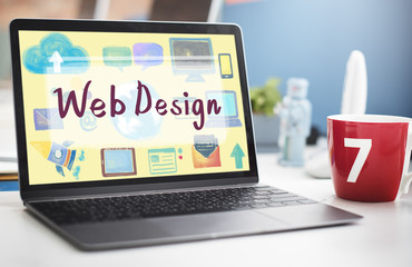 Wall Mural - web design programming software networking concept