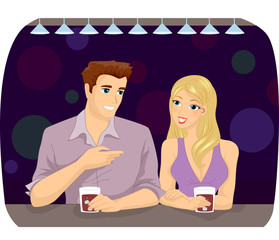 Sticker - Couple Bar Talk