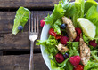 Salad with chicken and berries