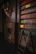 Classical library room  in the victorian style
