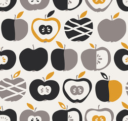 Aufkleber - seamless pattern with apples