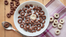 Mix Of Cereal Rings On Kitchen