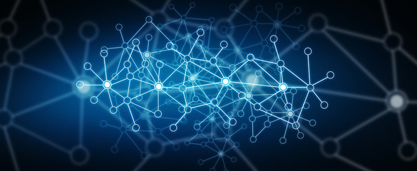 Fototapete - Modern digital data network