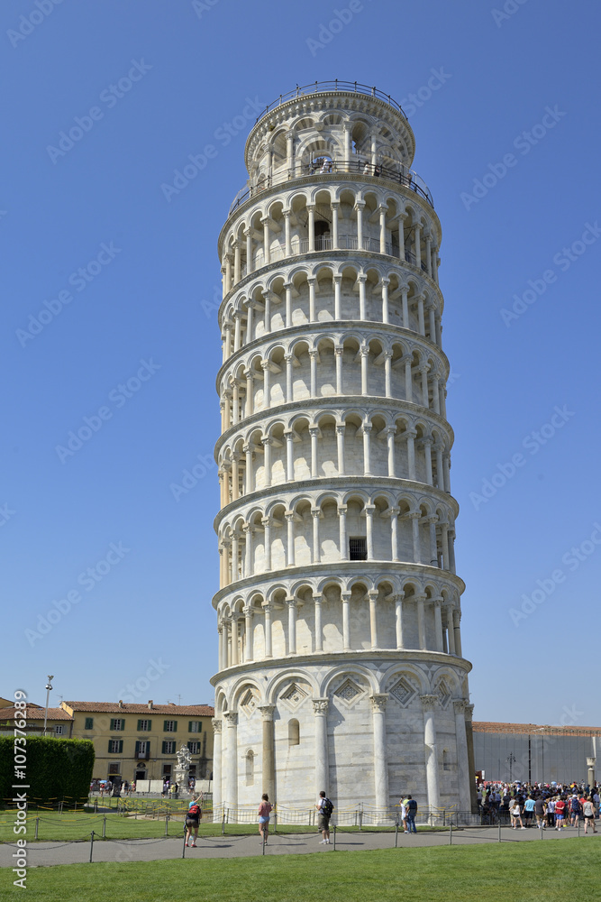 Leaning Tower (Torre Pendente), Piazza del Duomo (Cathedral Square), Square of Miracles, Pisa, Tuscany
