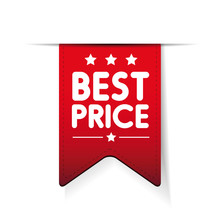 Best Price Red Ribbon Vector