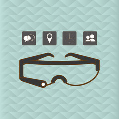 Poster - smart glasses design, vector illustration