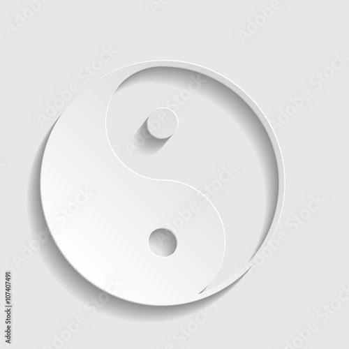 Fotografia, Obraz Ying yang symbol of harmony and balance.