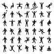 © Wiktoria Matynia - Man excercise icon set vector