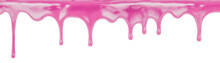 Flowing Sweet Pink Glaze Isolated