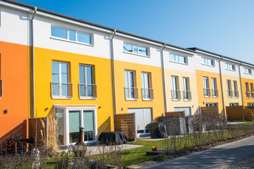 Wall Mural - Colorful terraced housing seen in Berlin, Germany