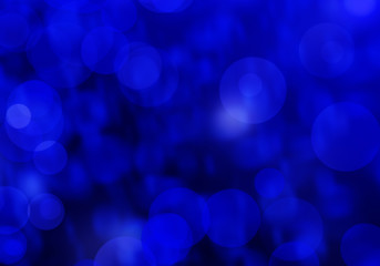 Wall Mural - Abstract Blue winter bokeh defocused background