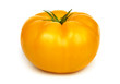 Big fresh yellow tomato isolated on white background.