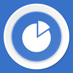 Poster - chart blue flat design modern web icon
