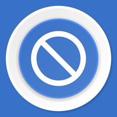 Aufkleber - access denied blue flat design modern web icon