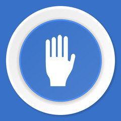 Poster - stop blue flat design modern web icon