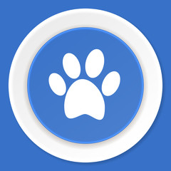 Poster - foot blue flat design modern web icon